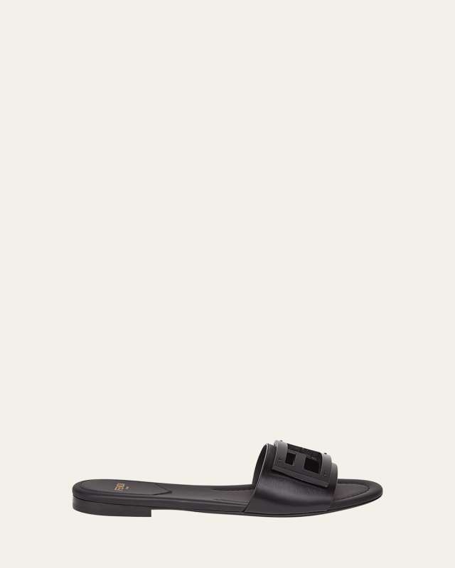 Baguette FF Tube Medallion Flat Sandals